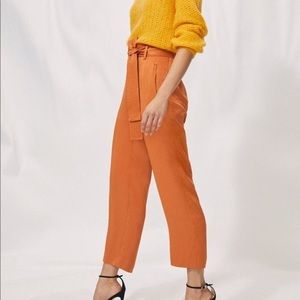 Aritzia Wilfred orange high waisted pants